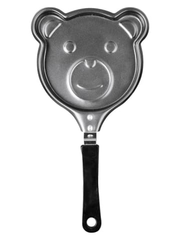 Ibili 2er-Set: Bratpfannen "Bear Shape" in Silber/ Schwarz - (L)14 x (B)14 cm