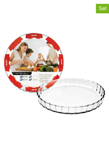 Ibili 2er-Set: Tarteformen in Transparent - Ø 28 cm