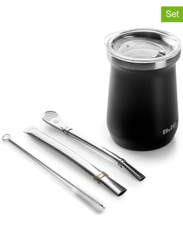 Ibili 4tlg. Yerba Mate-Set in Schwarz