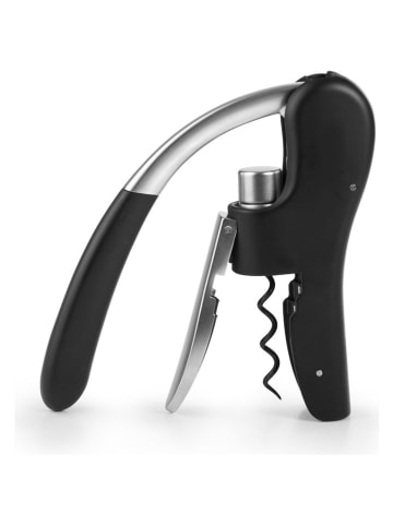 Ibili Kurkentrekker "Luxe" zwart/zilverkleurig - (L)16 cm