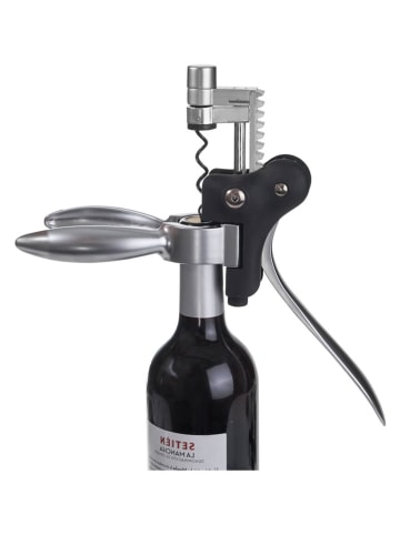 Ibili Korkociąg w kolorze srebrno-czarnym - dł. 18 cm