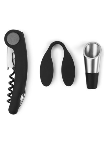 Ibili 3tlg. Bar-Set in Silber/ Schwarz