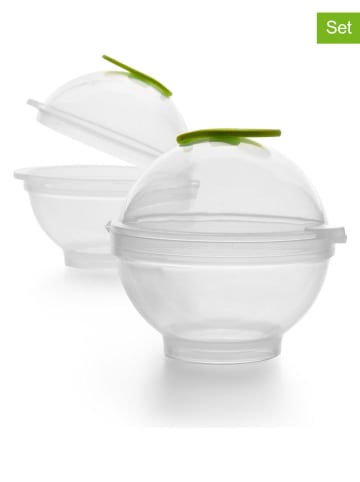 Ibili 2-delige set: ijsblokjesvormen transparant - Ø 7,5 cm