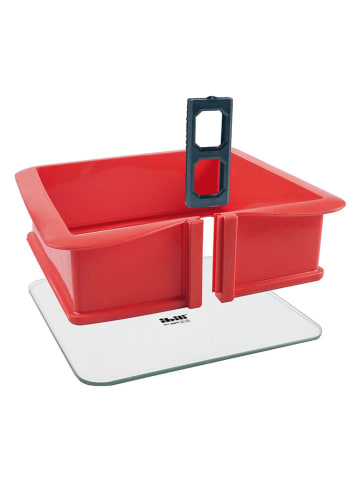 Ibili Forma w kolorze czerwonym do ciasta - 25 x 25 x 7,5 cm
