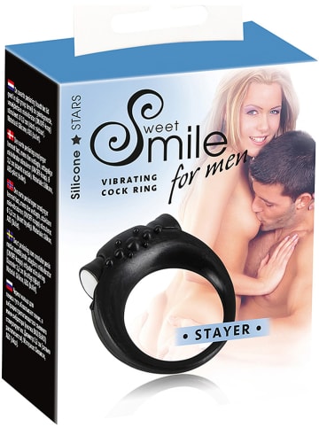 Orion Vibrerende penisring "Sweet Smile" zwart - (L)5,2 cm