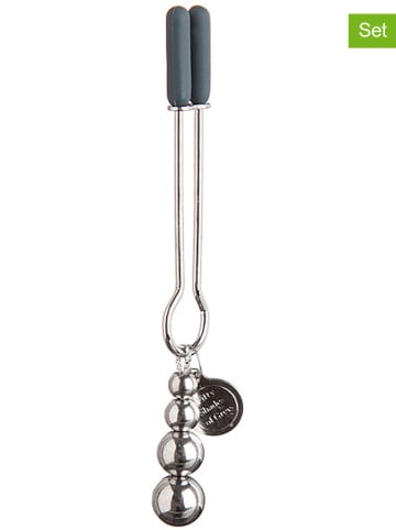 Orion 2er-Set: Nippelklemmen "The Pinch" in Silber/ Schwarz