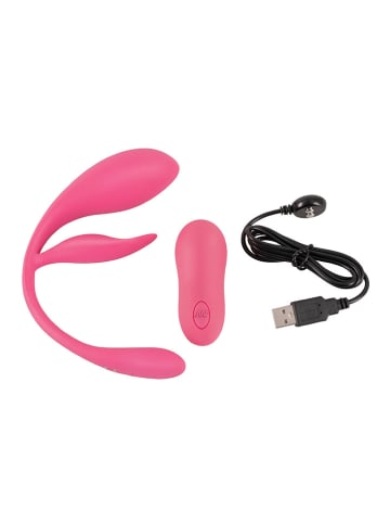 Orion Vibro-Ei mit Klitoris-Vibrator "Double Pleasure L" in Pink