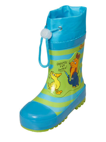 Playshoes Gummistiefel in Türkis/ Grün