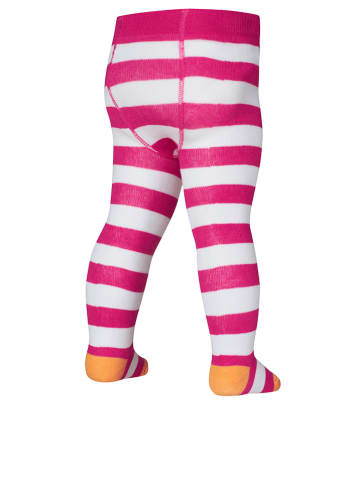 Playshoes Strumpfhose in Pink/ Weiß