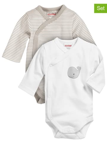 Playshoes Body (2 szt.) w kolorze beżowym i białym