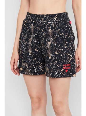 JOOP! Pyjama-Shorts in Schwarz/ Hellbraun
