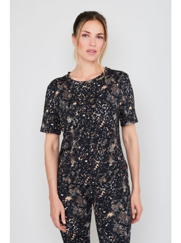 Pyjamatop zwart/lichtbruin
