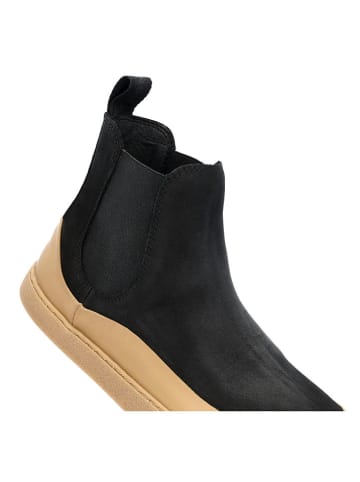 Groundies Leder-Barfußschuhe "Sienna" in Schwarz/ Beige