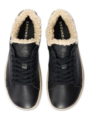 Groundies Leder-Barfußschuhe "Universe" in Schwarz