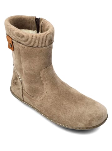 Groundies Leder-Barfußschuhe "Iceland" in Taupe
