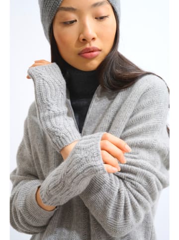 AUTHENTIC CASHMERE Kasjmieren stulpen "Iris" lichtgrijs