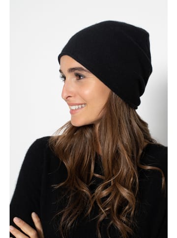 Just Cashmere Kaschmir-Mütze "Lauren" in Schwarz