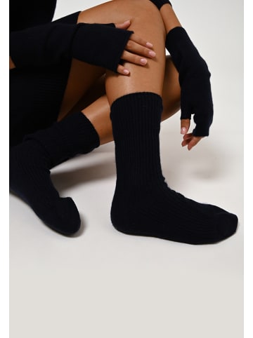 AUTHENTIC CASHMERE Kasjmieren Armwarmers "Serre" donkerblauw