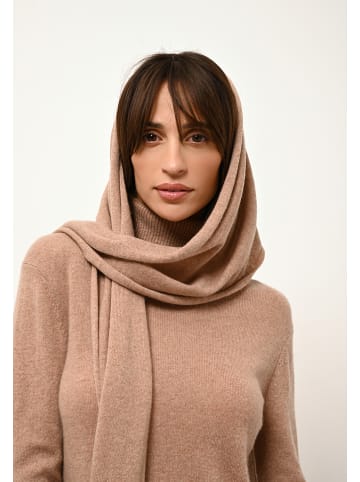 Just Cashmere Kasjmieren sjaal "Spencer" beige - (L)200 x (B)30 cm