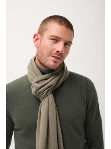 Perfect Cashmere Kaszmirowy szal "Spencer" w kolorze khaki - 200 x 30 cm