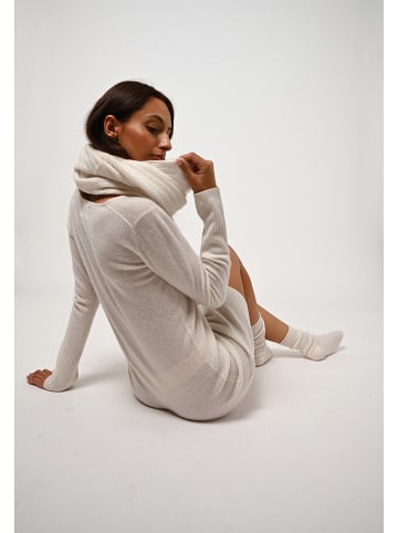 AUTHENTIC CASHMERE Kaszmirowy szal-koło "Tommy" w kolorze kremowym - 64 x 40 cm