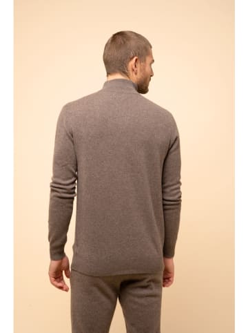 Just Cashmere Kaszmirowy sweter "Bradley" w kolorze szarobrązowym