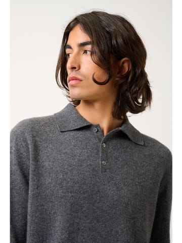 AUTHENTIC CASHMERE Kasjmieren trui "Charvet" antraciet