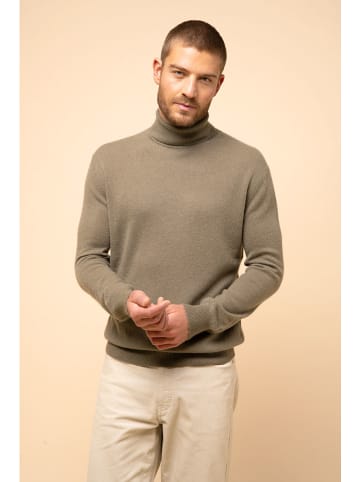 Just Cashmere Kaszmirowy golf "Connor" w kolorze szarobrązowym