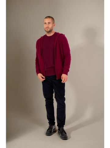 Perfect Cashmere Kasjmieren vest "Eldo" bordeaux