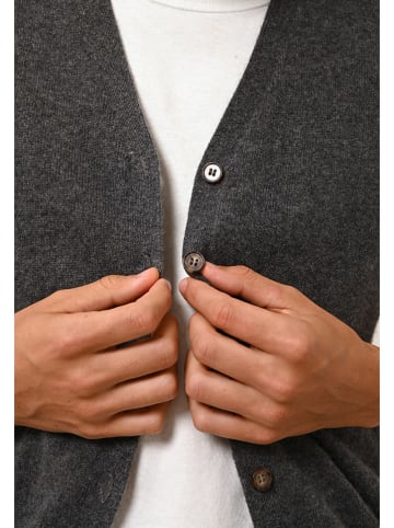 Just Cashmere Kaschmir-Weste "Lana" in Anthrazit
