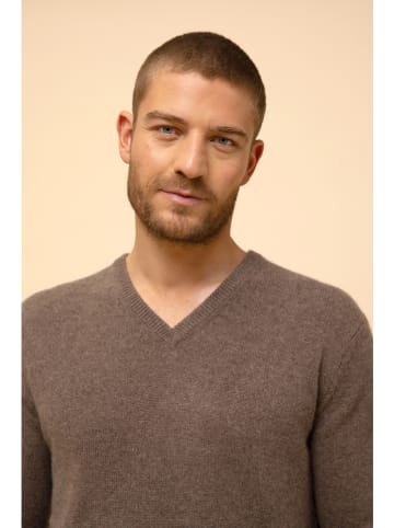 Just Cashmere Kaszmirowy sweter "Nathan" w kolorze brązowym