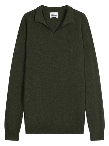 Just Cashmere Kasjmieren trui "Noah" donkergroen