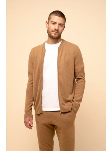 Just Cashmere Kaschmir-Cardigan "Polnoon" in Camel
