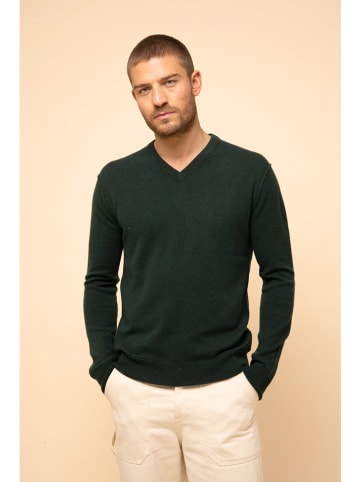 Just Cashmere Kaszmirowy sweter "Tom" w kolorze ciemnozielonym