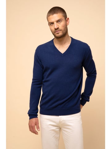 Just Cashmere Kaszmirowy sweter "Tom" w kolorze granatowym