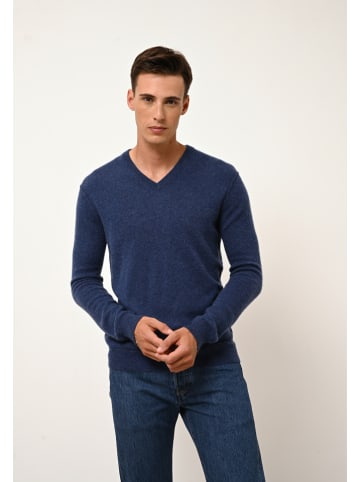 Just Cashmere Kasjmieren trui "Tom" donkerblauw