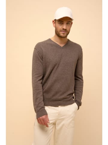 Just Cashmere Kasjmieren trui "Tom" taupe