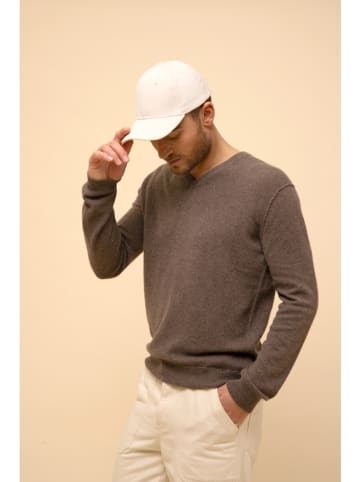 Just Cashmere Kasjmieren trui "Tom" taupe