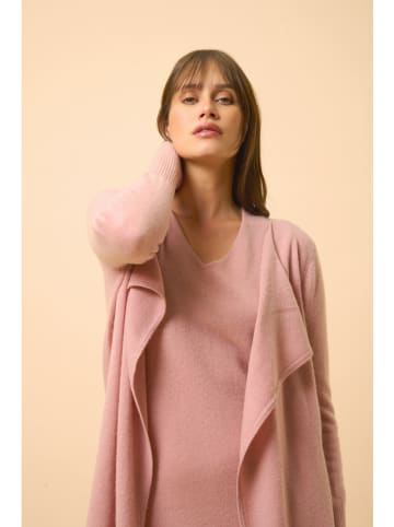 Just Cashmere Kasjmieren vest "Brooke" lichtroze