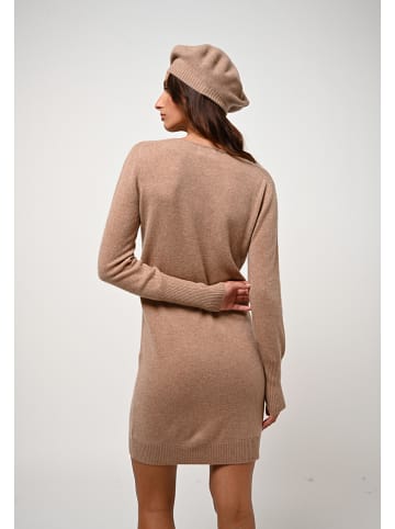 AUTHENTIC CASHMERE Kasjmieren jurk "Capelet" beige