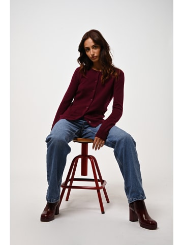 AUTHENTIC CASHMERE Kaschmir-Cardigan "Caron" in Bordeaux