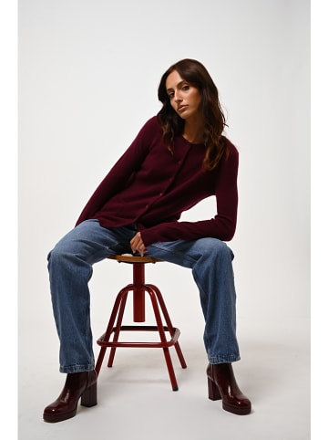 AUTHENTIC CASHMERE Kasjmieren vest "Caron" bordeaux