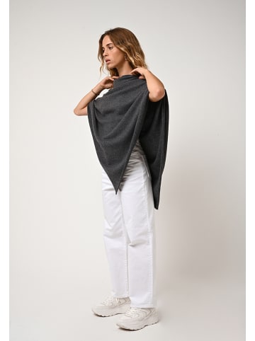 AUTHENTIC CASHMERE Kasjmieren poncho "Carra" antraciet