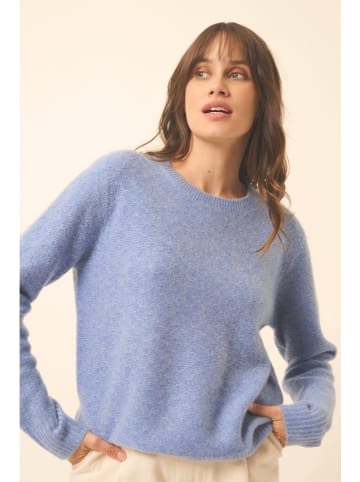 Just Cashmere Kaszmirowy sweter "Cetan" w kolorze błękitnym