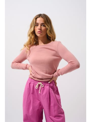 AUTHENTIC CASHMERE Kasjmieren trui "Criou" lichtroze