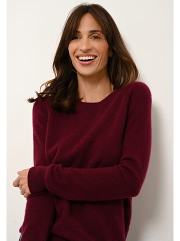 Just Cashmere Kaszmirowy sweter "Helen" w kolorze bordowym