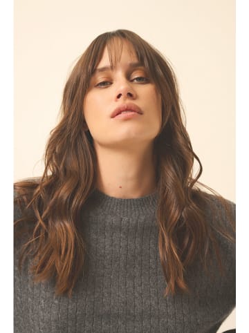 Just Cashmere Kasjmieren trui "Jade" antraciet