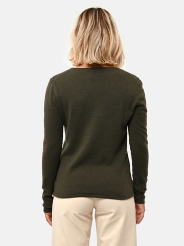 Just Cashmere Kaszmirowy sweter "Joan" w kolorze khaki