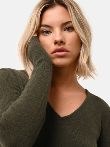 Just Cashmere Kaschmir-Pullover "Joan" in Khaki
