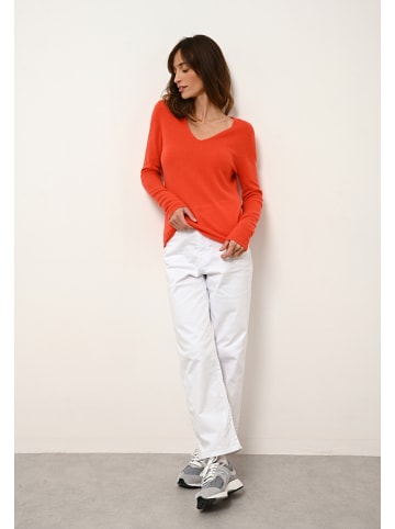 Just Cashmere Kasjmieren trui "Joan" oranje